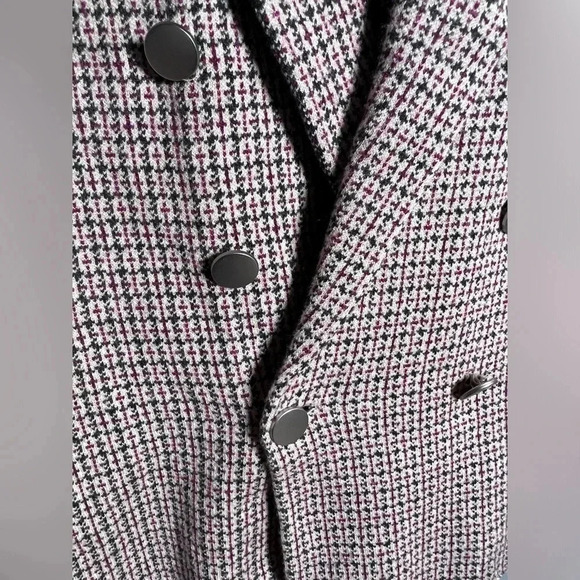 Max Studio NWT pink and gray soft double breasted blazer. Size XSmall - Picture 3 of 9